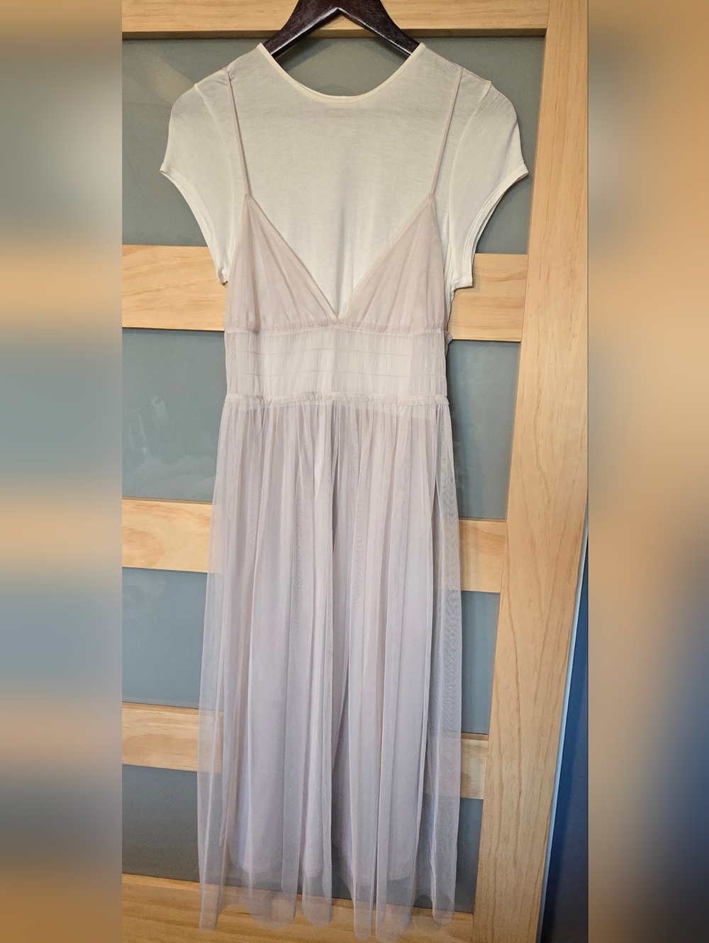LC Lauren Conrad Pale Blush Satin Brand Tag Top